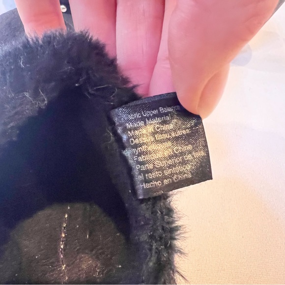 VINTAGE | Rare Y2K American Eagle black suede faux fur clogs - Picture 5 of 9